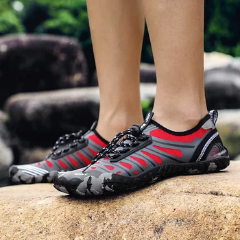 Unisex Kalnų Kelionėse Batų Kvėpuojantis Akių Vyrų Taktinis Vaikščiojimo Batai, Lauko neslidus Vyrų Greitai-džiovinimo Pelkių Vandens Sneaker