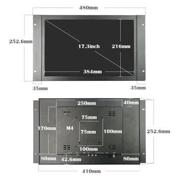 ZHIXIANDA Gamyklos Kaina HDMI VGA / D-Sub BNC AV, USB Įvesties 17.3 Colių 1920x1080 Atidaryti Rėmelį Stebėti
