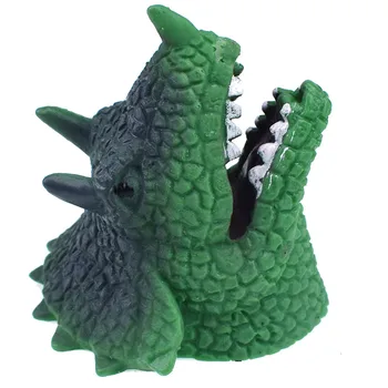 Triceratopsas vertus lėlių vaidinimas tikroviškas galvos dinozaurų pirštų pirštinės žaislo modelis dovana dinozaurų vertus, lėlių, vaikų žaislų L