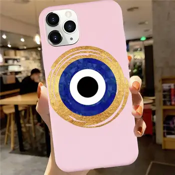 Evil eye Paslaptinga Mėlyna Totem Telefono dėklas Saldainiai Spalvos iPhone 6 7 8 11 12-os mini pro X XS XR MAX Plus