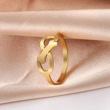 Skyrim Aukso Spalvos Infinity formos, su Šunų Kaulų Žiedai Moterims Nerūdijančio Plieno Gimtadienio Dovanos Mielas Žiedai, Juvelyriniai dirbiniai Didmeninė 2021