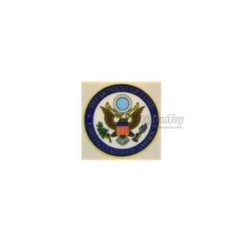 Individualizuotos Atspausdinta Plytelės Herbas JAV, UK, Rusija SS Plytos Miesto Kūrėjas, Statyba Blokai Žaislai Vaikams