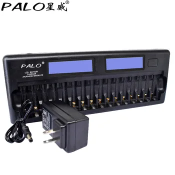 Palo 16 Slots Greitai Protingo Įkroviklio LCD Ekranas Built-In IC Apsaugos Protingas Rapid Baterijų Kroviklį už 1,2 V AA AAA Ni-MH NiCd