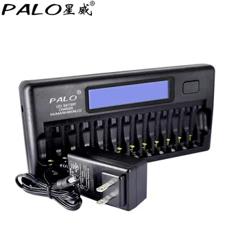 Palo 16 Slots Greitai Protingo Įkroviklio LCD Ekranas Built-In IC Apsaugos Protingas Rapid Baterijų Kroviklį už 1,2 V AA AAA Ni-MH NiCd