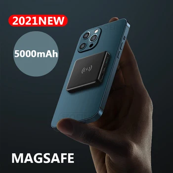 5000mAh Magnetinio Belaidžio PowerBank Už Magsafe Maitinimo Banko Įkroviklis iphone 12 12pro Max Magnetas Išorės Baterija, Greitas Įkrovimas