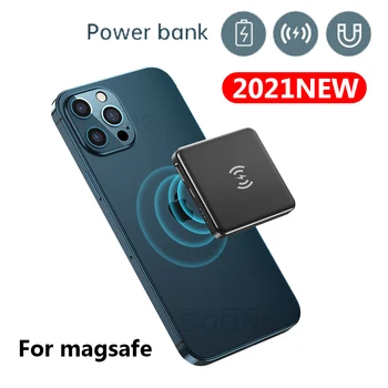 5000mAh Magnetinio Belaidžio PowerBank Už Magsafe Maitinimo Banko Įkroviklis iphone 12 12pro Max Magnetas Išorės Baterija, Greitas Įkrovimas