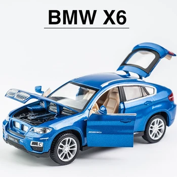 1:32 BMW X6 VISUREIGIS Lydinio Automobilio Modelį Diecasts & Žaislinės Transporto priemonės Metalo Žaislas Automobilio Modelio Aukštos Modeliavimas Garso, Šviesos Kolekcija Vaikams Žaislas Dovana