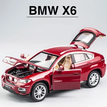 1:32 BMW X6 VISUREIGIS Lydinio Automobilio Modelį Diecasts & Žaislinės Transporto priemonės Metalo Žaislas Automobilio Modelio Aukštos Modeliavimas Garso, Šviesos Kolekcija Vaikams Žaislas Dovana