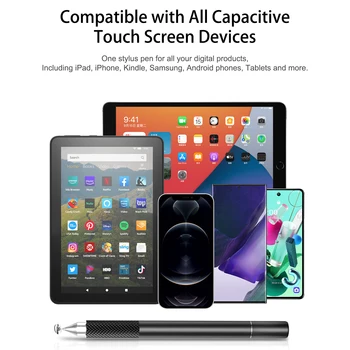 Universalus 2 in 1 Stylus Pen Piešimo Tablet Capacitive Ekranas Prisilietimo Rašiklis, skirti Apple iPad 6-oji/7-oji/8-oji/Mini 5/Pro 11&12.9