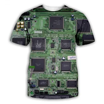 2021 Vasaros Vyrų 3D Atspausdintas Marškinėliai Visatos Elektroninių Hip-Hop Tshirts Vyras Drabužių Kvėpuojantis Poliesteris marškinėliai Large Dydis