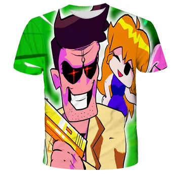 2021 populiarus žaidimas penktadienio Naktį Funkin 3d T-marškinėliai berniukams ir mergaitėms mados drabužius vasarą, trumpas rankovėmis viršūnes animacinių filmų anime T-shirts