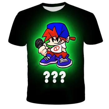 2021 populiarus žaidimas penktadienio Naktį Funkin 3d T-marškinėliai berniukams ir mergaitėms mados drabužius vasarą, trumpas rankovėmis viršūnes animacinių filmų anime T-shirts
