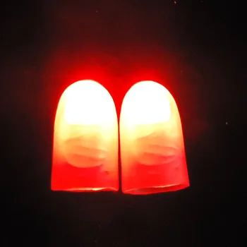 2vnt Portable LED Piršto Thumbs Šviesos Magija Rekvizitai Šalies Juosta Rodo, Lempos Raudonos Spalvos