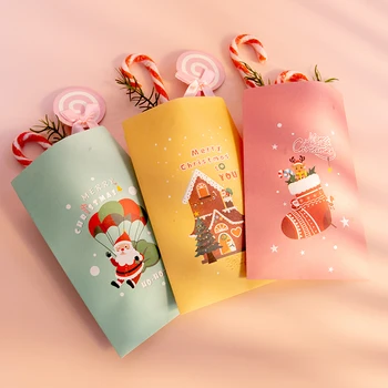 12Sets Santa Claus Sniego Mini popierinį Maišelį Spalvingas Elnių Kalėdų Dovanų Maišeliai Kalėdos Šalis Saldainių Pakuotės Maišelis Už Prekes