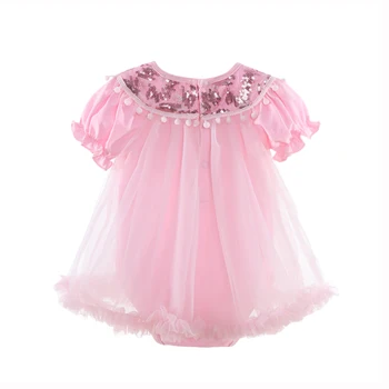 Gooulfi Baby Girl Suknelės 12-18 Mėnesių Medvilnės Rožinė Raudona Kūdikių Dress Mergaitė Cute Gėlių O-kaklo Princesė Suknelė 1 Metų Mergaitė