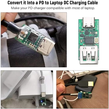 USB-C PD2.0/3.0-DC Konverteriu, Maitinimo Modulis Masalui Greitai Įkrauti Sukelti Apklausa Apklausos Detektorius Testeris(ZY12PDN)