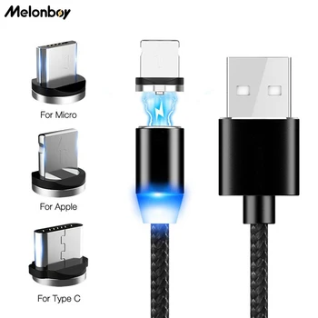 Melonboy Magnetinio USB Kabelis iPhone 12 11 Xiaomi 