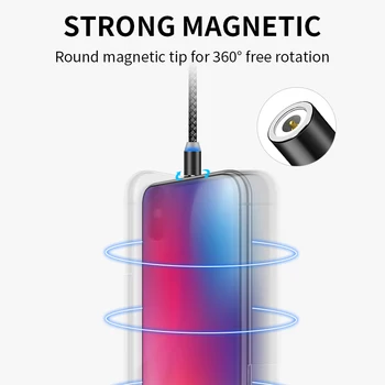 Melonboy Magnetinio USB Kabelis iPhone 12 11 Xiaomi 