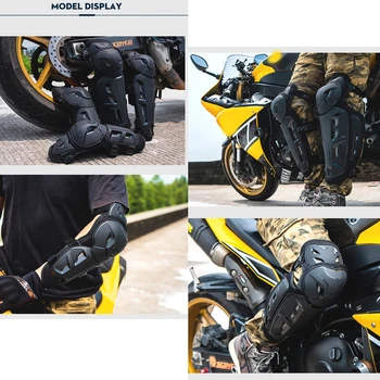 Scoyco Motociklo Kelio Apsaugos + Alkūnės Pagalvėlės Motokroso antkelius Nustatyti Moto Kelio Trinkelės, Stabdžių-rudenį Atspindintis Moto Apsauga