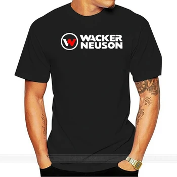 Naujas Wacker Neuson, Statybos Mašinų Logotipas T-shirt Juoda Cool Atsitiktinis Rankovėmis Medvilnės marškinėliai Mados kailio drabužiai viršūnės