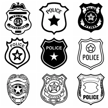 Grožio Policijos Ženklelį Automobilių Lipdukai Lipdukai Ir Įdomus Šviesą Atspindinčios Automobilių Lipdukai Lipdukai