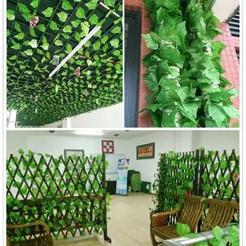230cm žalia dirbtinio šilko Kabinti gebenės lapų augalai vynmedžių lapai 1Pcs 