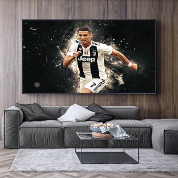 Modernios Futbolo Žvaigždė Ronaldo Drobės Tapybos Retro Pav. Sienos Menas, Plakatų ir grafikos Sienos paveiksl Namų Puošybai be Rėmelio