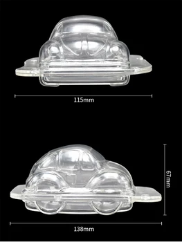 3D Automobilių Formos Pelėsių Automobilių gamintojo Kepimo Pelėsių Polikarbonato Plastiko Liejimo Šokolado Muilas Molio Tortas Dekoravimo Įrankiai