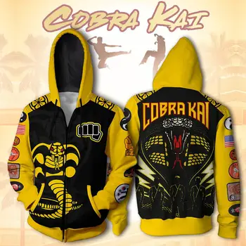 Kobra Ka Val Armorr Hoodies Cosplay Kostiumų Karate Kid zip iki Striukės Cosplay 3D Palaidinės+ jogger kelnes vyrų/moterų marškinėliai