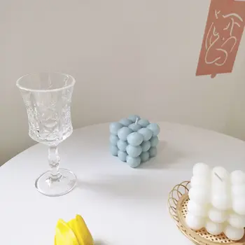 1 VNT 3D Cube Vaškas Kvepalų Žvakė Bougie Rose Kvapnų Žvakės Namų Geometriniai Puošybos Kubo Vaško Aromatas, Žvakės Naujos 2021