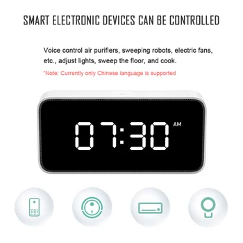 Xiaomi Xiaoai Protingas Žadintuvas AI Balso Transliacijos Laikrodis ABS Stalinis Laikrodis Automatinis Laiko Kalibravimo Smart XiaoMi Home App