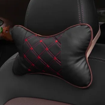 Automobilių Kaklo Pagalvės Pu Odos, galvos atramos raštas juoda/raudona universali atrama galvai atlošo pagalvėlė lengva įdiegti ir švarus