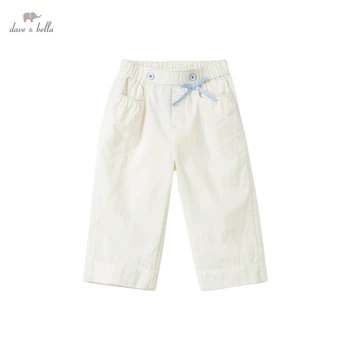 DKS16941-2 dave bella vasaros 5Y-13Y vaikų mergaičių mados lankas kietas kišenių kelnės vaikams boutique atsitiktinis blauzdos ilgio kelnės
