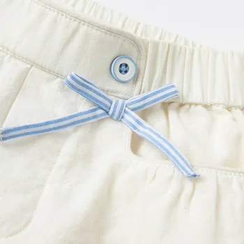DKS16941-2 dave bella vasaros 5Y-13Y vaikų mergaičių mados lankas kietas kišenių kelnės vaikams boutique atsitiktinis blauzdos ilgio kelnės