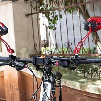 2vnt Dviračio Galinio vaizdo Veidrodėlis BikeCycling WideAdjustable Kairėn, Dešinėn Veidrodis Su Subtilus Atgal Modelio galinio vaizdo Aksesuaras Patvarus