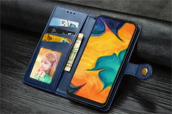 Telefono Dėklas Samsung Galaxy A20 A30 Magnetinio Flip Case Odos Piniginės 