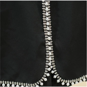 Vasaros Pearl Duobute Deimantų High Waisted Medvilnė Šortai Moterims Mados Atsitiktinis Elegantiškas Pločio Kojų S-XL Baltas Juodas Trumpas Drabužius