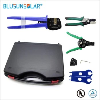 BLUSUNSOLAR 1 Set Saulės Laidą Įrankių Rinkinys Užspaudimo &Cutter& Žymėjimo Su DC Jungtis, Veržliaraktis Raktas