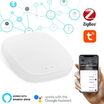 Tuya ZigBee3.0 Smart Vartai Hub Smart Home Tiltas Smart Gyvenimo APP Belaidžio Nuotolinio valdymo pultelis Veikia Su Alexa 