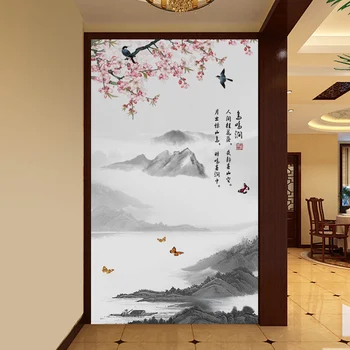 Pritaikyti Kinų stiliaus stiklo lipdukas skaidrus nepermatomas stumdomas duris, stumdomas duris, kambarį, studijų anti-peep matinė plėvelės