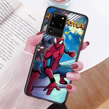 Kietas Marvel Spiderman Logotipą Samsung Note 20 10 8 9 M02 M31 S M60S M40 M30 M20 M21 M10S F62 M62 M01 Ultra Pro Plus Telefono dėklas