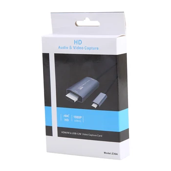 1080P 4K Transliacijos Adapteris, Vaizdo įrašymo Plokštę Konverteris HDMI-suderinamas su USB Tipo C Žaidimą 