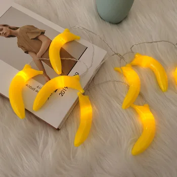 Bananų LED String Žibintai Vaisių Led Šviesos Vaikas, Miegamasis Braškių Mielas Saldus Girliandą Užuolaidų Atostogų Apdailos Šalies Guirlande