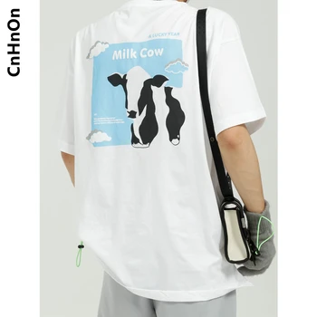 Vasaros naują produktą Animacinių filmų print T-shirt vyrų pora tendencija atsitiktinis trumpas rankovėmis viršuje M1-E-841
