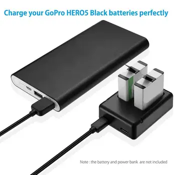 Baterijos Įkroviklio GoPro HERO 9 Black Veiksmo Kamera Su USB C Įkrovimo Kabelis 2 Kanalą, Baterijos Kroviklis, Skirtas Gopro Hero 9