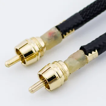 HiFi kabelis audio RCA kabelio Audio signalo laido kištukas 3.5 mm aux plug konvertuoti du RCA plug & amp audio 3.5 mm, viena su dviem RCA Sąsaja