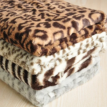 Aukštos kokybės dirbtinė kailiai, kailio, kailiu, leopardas modelis audinio drabužių, kailio kailio pamušalu apykaklės audinio plotis 160cm už metrą