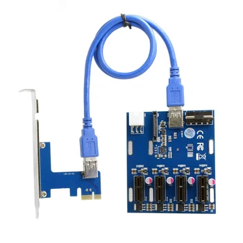 PCI-E Riser Card For Bitcoin Mining PCIE USB Tipas A USB Type A Male Kabelio Vyrų už PCIe Riser BTC Kasybos 0,6 m