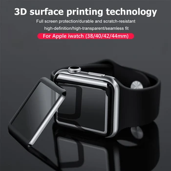 3D Visišką Ekrano Apsaugų, Apple Watch 1 2 3 4 5 6 Serijos Apsauginė Stiklo Plėvelė Iwatch Se 38mm 40mm 42mm 44mm HD