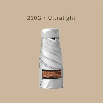 Ultralight Spalvinga Mini Butas Skėtis Sidabro Danga, Skėčių nuo Saulės, Lietaus Moterų Lankstymo Aišku, Skėtis Vaikams UV Lauko Skėtis
